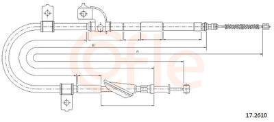 Тросик, cтояночный тормоз COFLE 92.17.2610