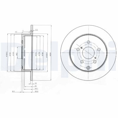 Тормозной диск DELPHI BG4051