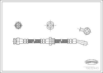 Тормозной шланг CORTECO 19032443