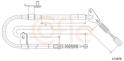 Тросик, cтояночный тормоз COFLE 17.0678