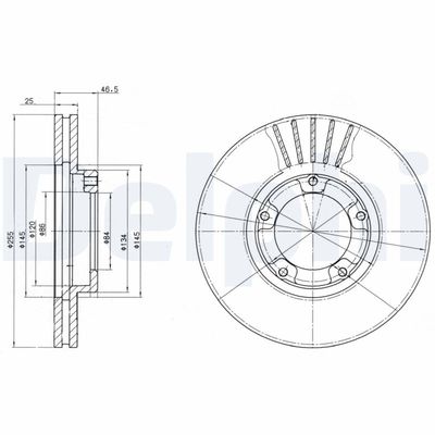Bremžu diski DELPHI BG3174