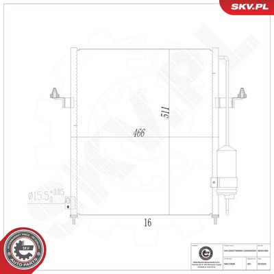 Конденсатор, кондиционер ESEN SKV 86SKV305