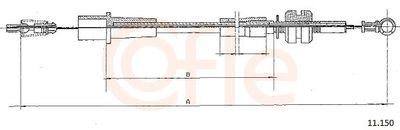 Тросик газа COFLE 92.11.150