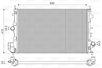 Радиатор, охлаждение двигателя VALEO 734981