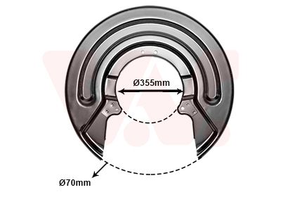 Dubļu sargs, Bremžu disks VAN WEZEL 5897373