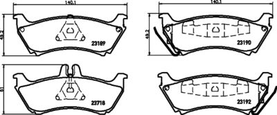 HELLA PAGID 8DB355009241 Bremžu uzliku kompl