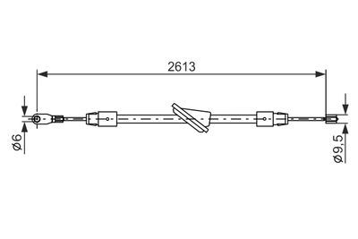 Тросик, cтояночный тормоз BOSCH 1 987 477 701