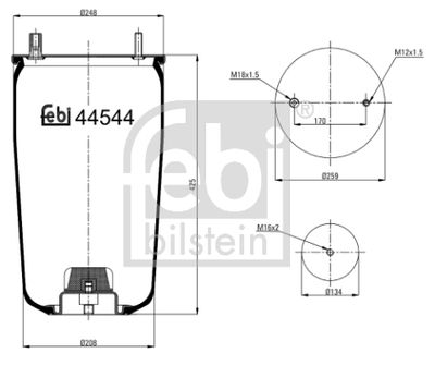 Pneimoatsperes spilvens, Pneimopiekare FEBI BILSTEIN 44544