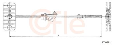 Тросик, cтояночный тормоз COFLE 17.0581