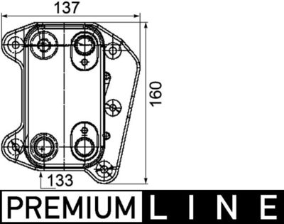 Eļļas radiators, Motoreļļa MAHLE CLC 104 000P