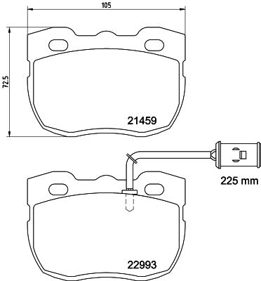 Bremžu uzliku kompl., Disku bremzes HELLA PAGID 8DB 355 037-941