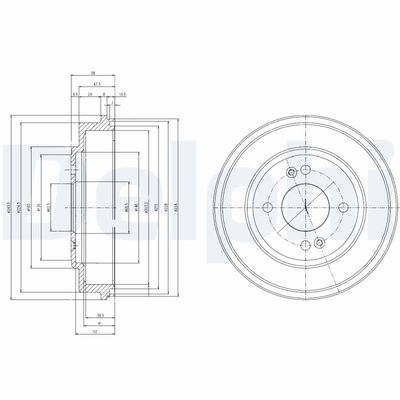 Bremžu trumulis DELPHI BF517