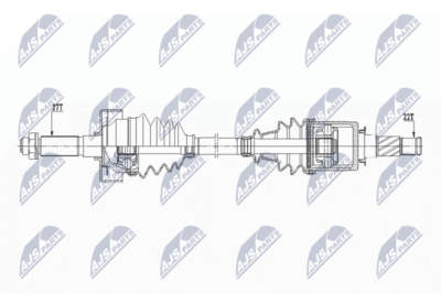 Приводной вал NTY NPW-SB-023