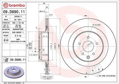 Bremžu diski BREMBO 09.D690.11