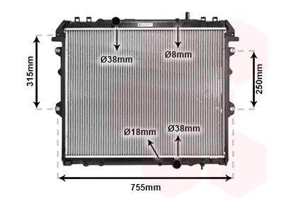 Radiators, Motora dzesēšanas sistēma VAN WEZEL 53002432
