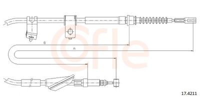 Тросик, cтояночный тормоз COFLE 17.4211