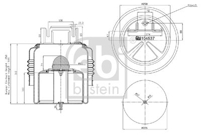 Pneimoatsperes spilvens, Pneimopiekare FEBI BILSTEIN 104537