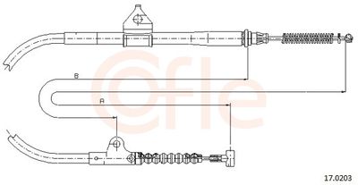 Тросик, cтояночный тормоз COFLE 92.17.0203