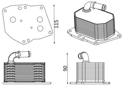 Eļļas radiators, Motoreļļa MAHLE CLC 416 000S