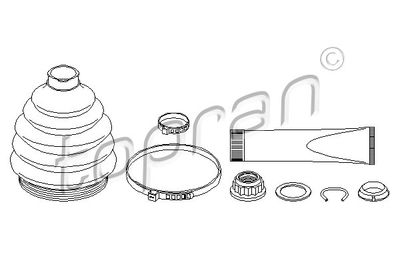 Комплект пыльника, приводной вал TOPRAN 103 055