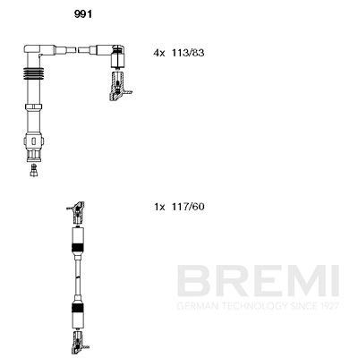 Augstsprieguma vadu komplekts BREMI 991