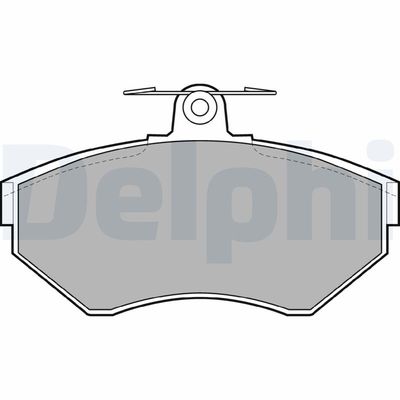 Комплект тормозных колодок, дисковый тормоз DELPHI LP1410