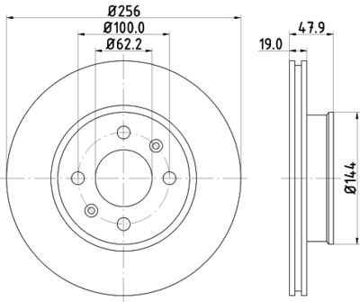 Тормозной диск HELLA 8DD 355 112-471