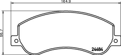 HELLA PAGID 8DB355012761 Bremžu uzliku kompl