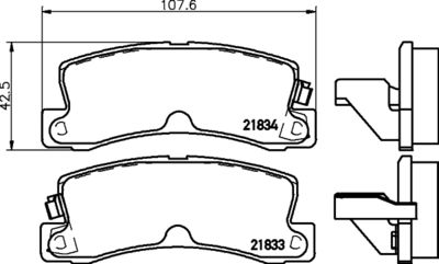 Bremžu uzliku kompl., Disku bremzes HELLA PAGID 8DB 355 006-431