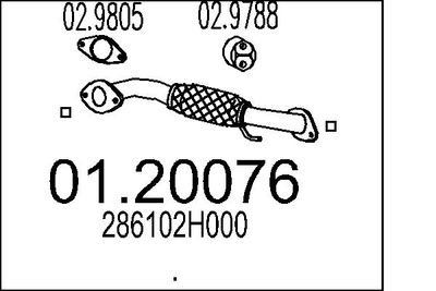 Труба выхлопного газа MTS 01.20076