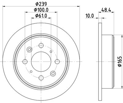 HELLA PAGID 8DD355103111 Bremžu diski