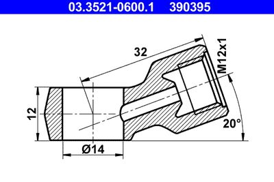 Патрубок, трубопровод ATE 03352106001