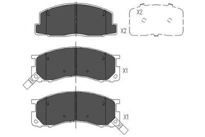 Bremžu uzliku kompl., Disku bremzes KAVO PARTS KBP-9100