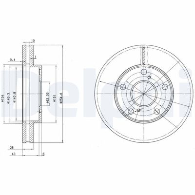 Bremžu diski DELPHI BG3177