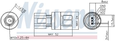 Пневматический выключатель, кондиционер NISSENS 301066
