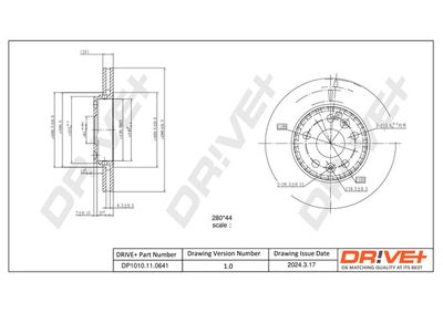 Тормозной диск Dr!ve+ DP1010.11.0641