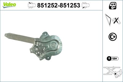Stikla pacelšanas mehānisms VALEO 851252