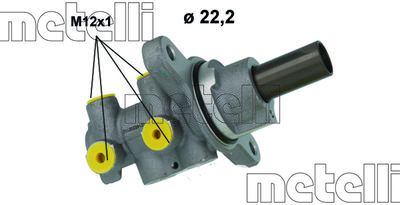 Galvenais bremžu cilindrs METELLI 05-1214