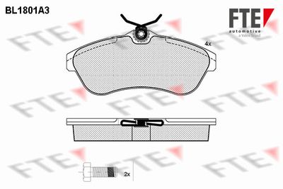 Комплект тормозных колодок, дисковый тормоз FTE 9010374