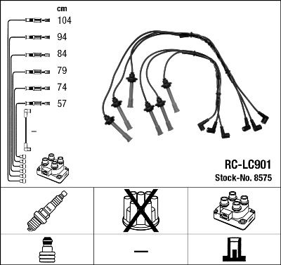 Комплект проводов зажигания NGK 8575