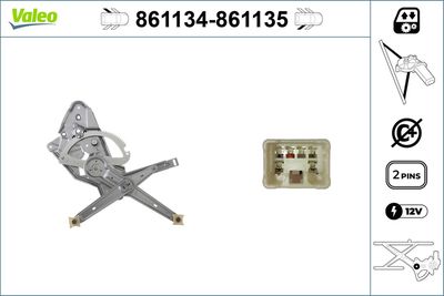 Стеклоподъемник VALEO 861134