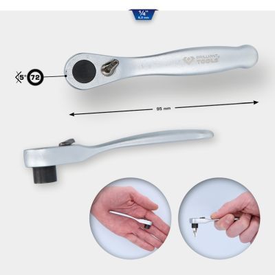 Uzgalis - Uzgriežņu atslēga ar pārslēdzamu sprūdmehānismu KS TOOLS BT053901