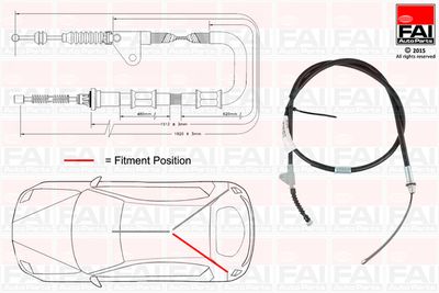 Тросик, cтояночный тормоз FAI AutoParts FBC0152