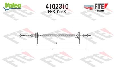 Трос, управление сцеплением FTE 4102310