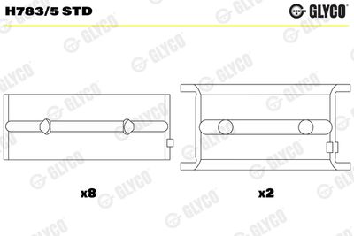 Подшипник коленвала GLYCO H783/5 STD