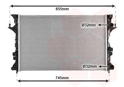 Radiators, Motora dzesēšanas sistēma VAN WEZEL 43002438