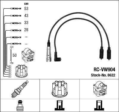 Комплект проводов зажигания NGK 8622