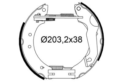 Bremžu loku komplekts VALEO 554936