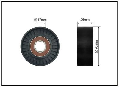 Spriegotājrullītis, Ķīļrievu siksna CAFFARO 500739