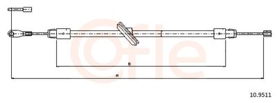 Тросик, cтояночный тормоз COFLE 92.10.9511